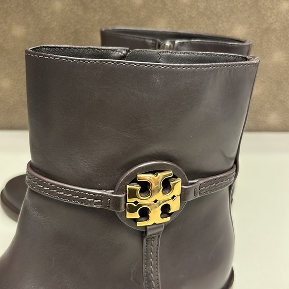 🔥🔥🔥Tory Burch Miller Brown Leather Boots - Picture 3 of 13
